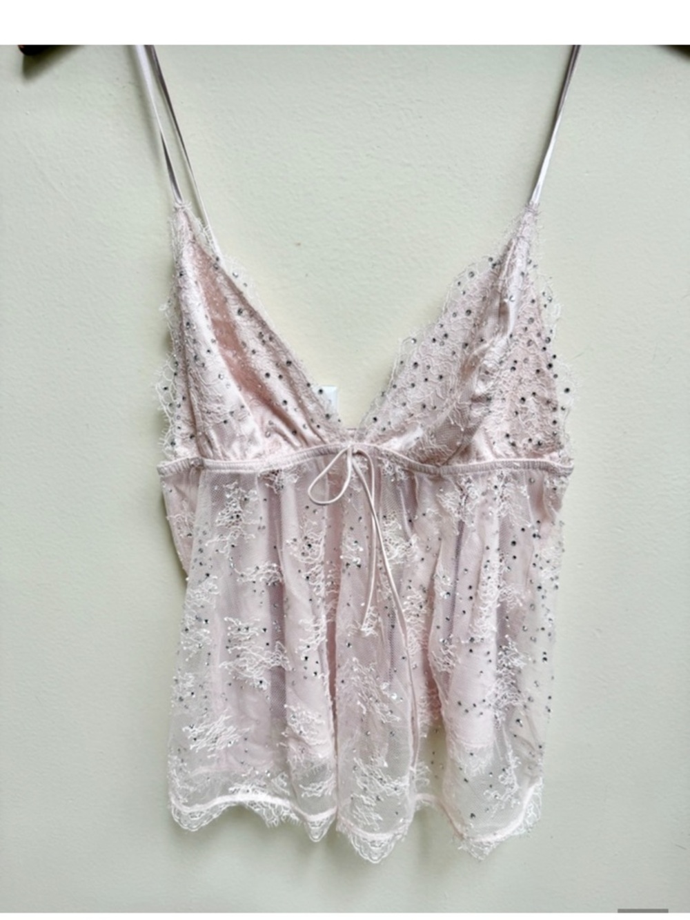 Victoria Secret Lace & Sequin Cami - Blush Pink